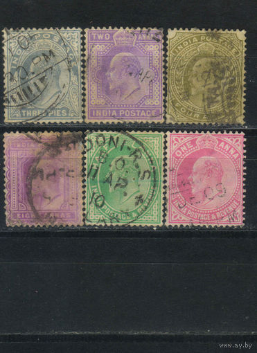 GB Колонии Индия Британская 1902-6 EVII Стандарт # 55,58,61,63,70-1