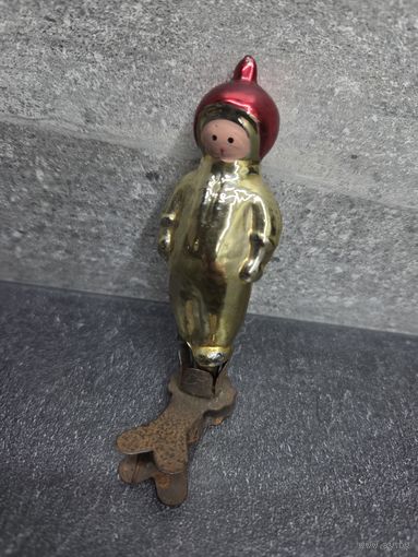 Елочная игрушка Космонавт на прищепке  СССР