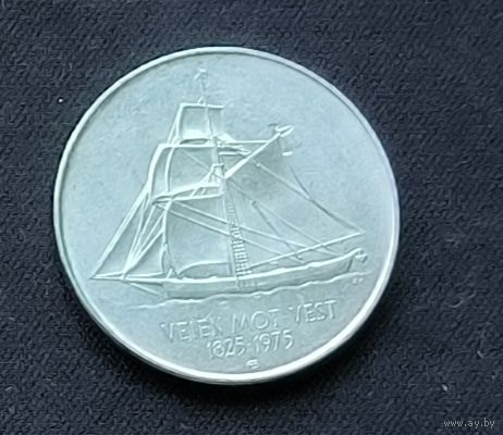 Норвегия 5 крон, 1975 150 лет иммиграции в Америку  1-12-23