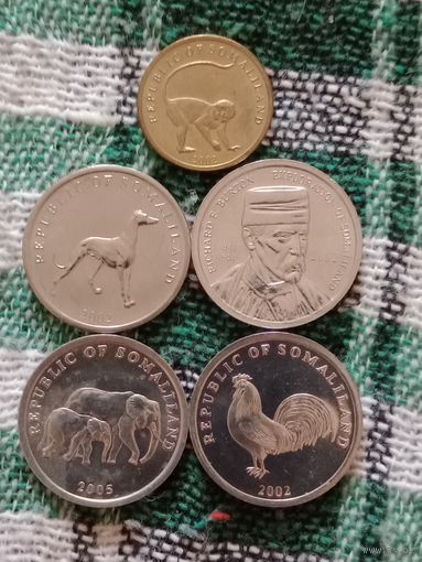 Сомалиленд лот 5 штук 2002,2005
