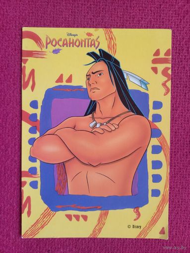 Открытка Pocahontas Disney. Чистая.