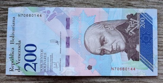 Werty71 Венесуэла 200 боливаров 2018 UNC банкнота