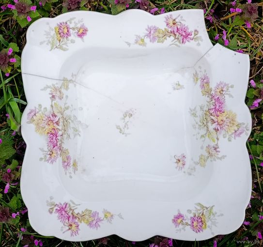 Блюдо большое антикварное "Cmielow" до 1917г.Ранний тип клейма.