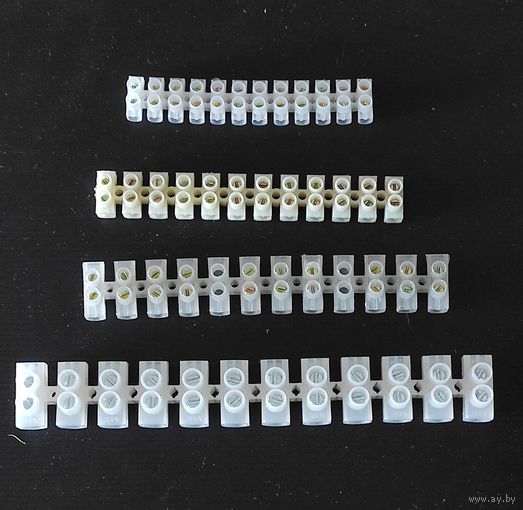 Колодка клеммная 12 клемм 3А, 6А, 10А и 30А (4 штуки!) с 1 рубля