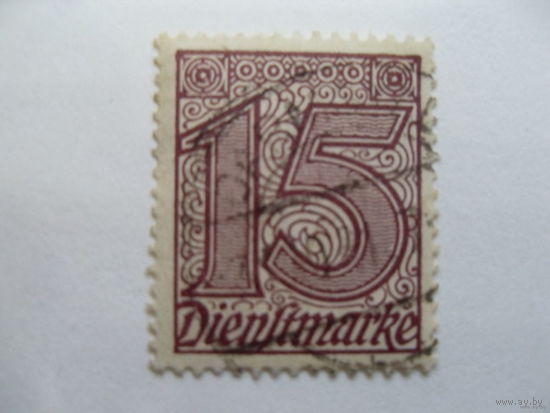 1920 Рейх. DR-DI Mi.25 Германия mi.3 euro служебные