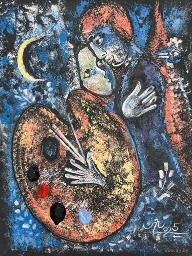 Панно акрил на картоне