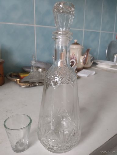 Штоф Графин Бутылка. + Мерка.