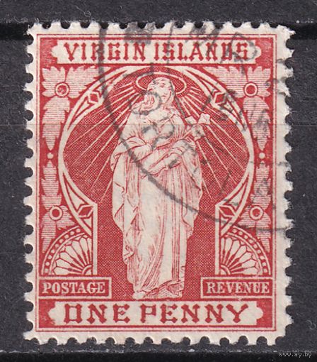 7.BrKCI. Великобритания. Колонии. Виргинские острова. Святая Урсула. 1899 г. 1P. Mi.#19.