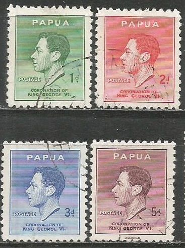 Папуа. Король Георг VI. 1937г. Mi#103-06. Серия.