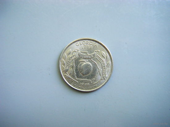 Квотер (25 центов) США 1999г. ДЖОРДЖИЯ. Р.