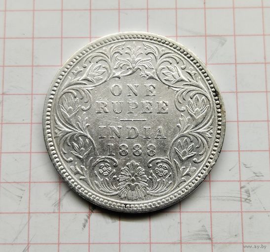 Британская Индия 1888г 1 рупия.
