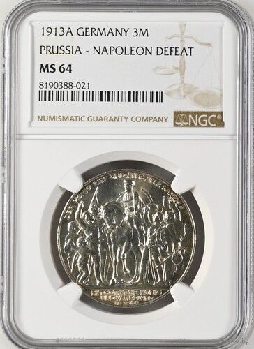 3 марки 1913 толпа MS 64 NGC