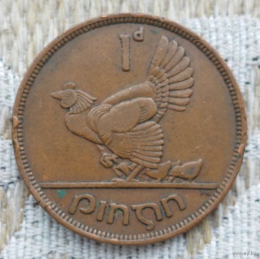 Ирландия 1 пени 1943 года. II Мировая война.