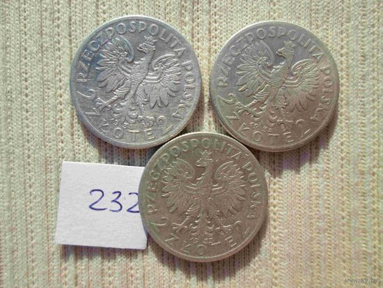 3 монеты по 2 злотых