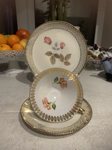 Винтажная фарфоровая тройка мануфактуры Winterling 1950 гг.