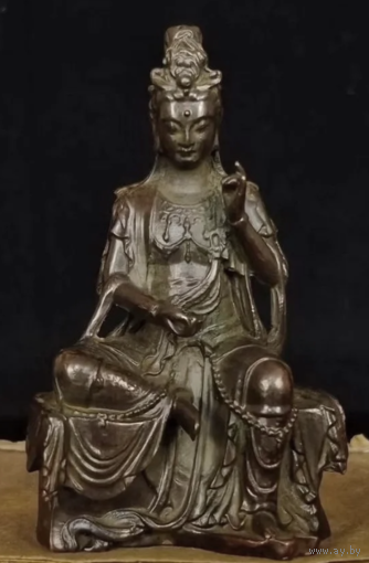 Статуэтка Богиня Гуаньинь Медный сплав