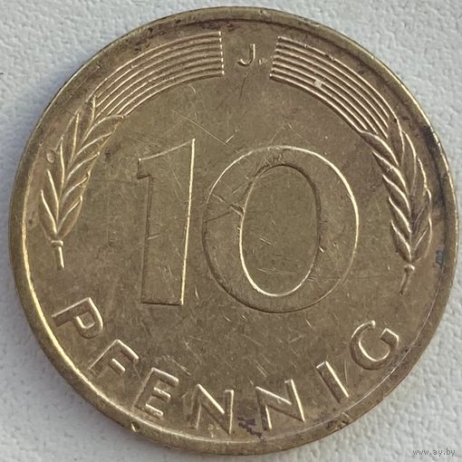 Германия 10 пфеннигов 1988 г. J