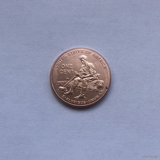 1 цент 2009D Авраам Линкольн Годы становления в Индиане