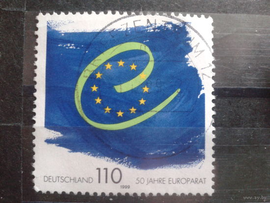Германия 1999 эмблема Евросоюза Михель-1,1 евро гаш.