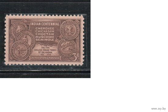 США-1948, (Мих.585),  ** , Индейцы (одиночка)
