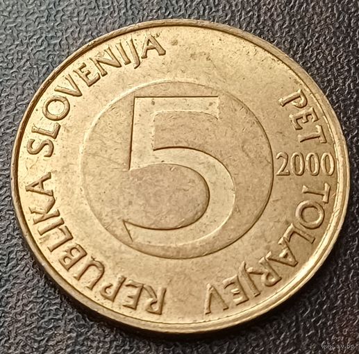Словения 5 толаров, 2000    ( 1-9-3 )
