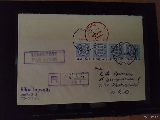 1991 Эстония локальный выпуск Тарту редкость оригинал на белой бумаге