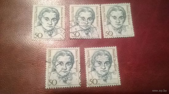 Марка Кристин Туш (1888-1968). Знаменитые женщины 1986 год Германия