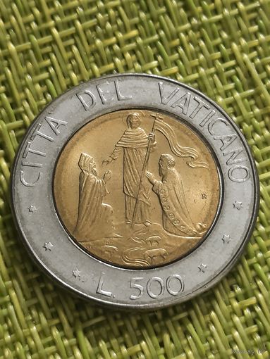 Ватикан 500 лир 1990 г
