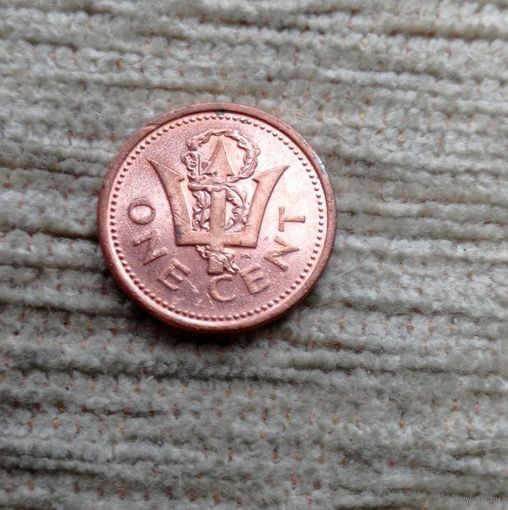 Werty71 Барбадос 1 цент 2002 Трезубец