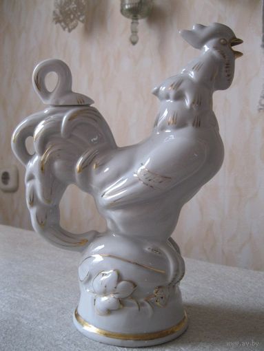 Фарфоровая статуэтка "Петух". СССР, вторая половина прошлого века.