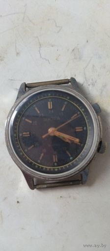 Часы механические с будильником Секунда Sekonda. СССР. На ходу!