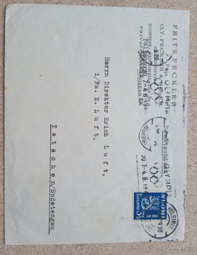 Конверт олимпиада 1940