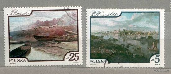 Картины. 2 марки, 1984г. Искусство, гаш. Польша.