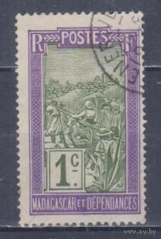 [1328] Французские колонии. Мадагаскар 1908. Быт и культура.1 с. Гашеная марка.