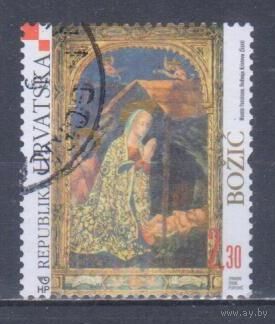 [344] Хорватия 2006. Культура.Искусство. Живопись.Рождество. Одиночный выпуск.Гашеная марка.