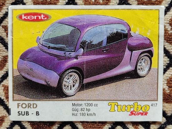 Вкладыш Turbo (Турбо) Super (серия 401-470, Супер), номер 417, Ford Sub-B. #2. Возможен небольшой торг.