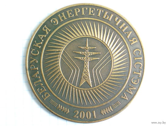 Медаль Беларусь 1931 - 2001 70 лет Белорусской энергетический системе Medal #335