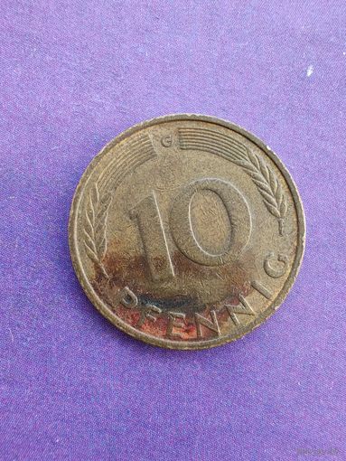 Германия 10 пфеннигов 1988 G