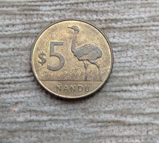 Werty71 Уругвай 5 песо 2011 Нанду