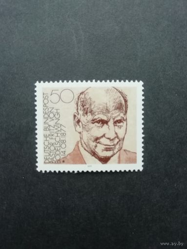 ФРГ 1977 Марка "100 лет со дня рождения пастора Фрица фон Бодельшвинга" (чистая**) Mi.942 каталог 1.00 евро