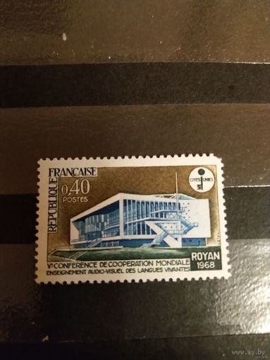1968 Франция архитектура чистая клей MNH** выпускалась одиночкой (2-10)