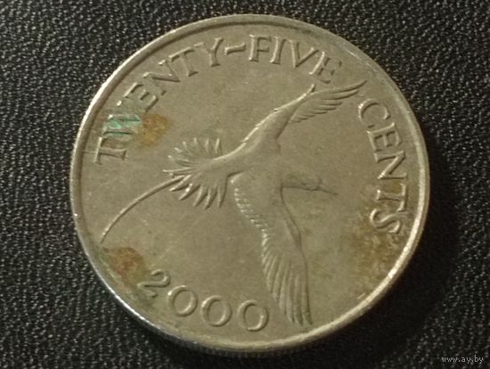 Бермуды 25 центов 2000 г.