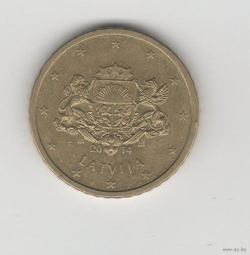 50 евроцентов Латвия 2014 Лот 8833