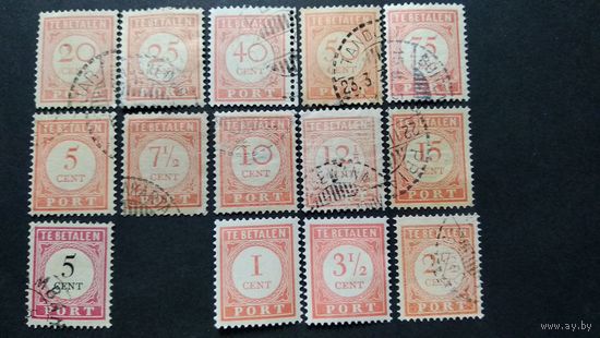 Нидерландская Индия \534фе\служебные 1882\1913\1921-39 портомарки, цифра в круге