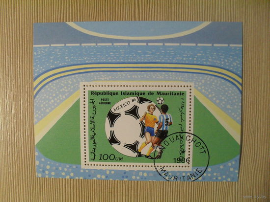 М-4. БЛОК. МАВРИТАНИЯ. ФУТБОЛ. 1986 г.