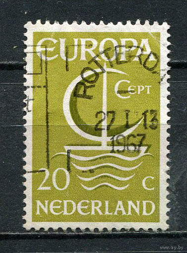 Нидерланды - 1966 - Европа (C.E.P.T.) - Корабль 20С - [Mi.864] - 1 марка. Гашеная.  (Лот 62Gg)-T2P28