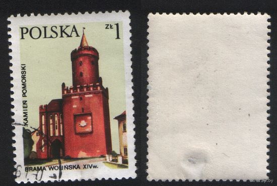 Польша 1977-11 2528 марка из серии Исторические памятники  1zl Brama Wolinska XIVw (a1-13 ТОРГ/ВАША ЦЕНА