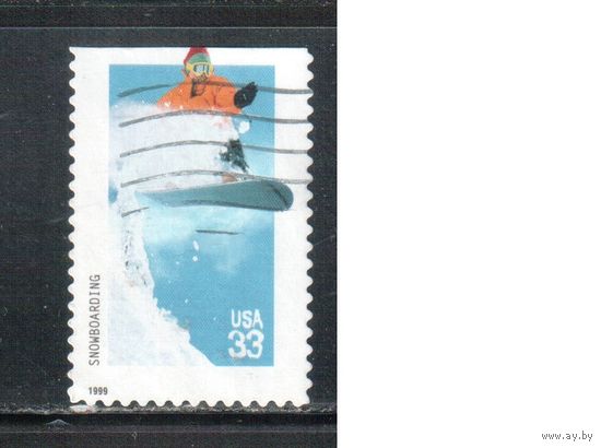 США-1999 (Мих.3146) , гаш., Сноуборд
