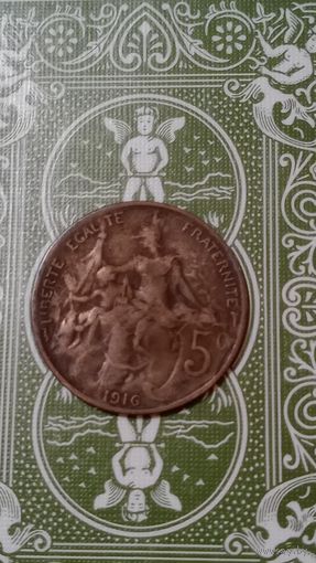 Франция 5 сантимов 1916