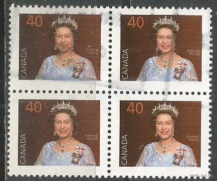 Канада. Королева Елизавета II. 1990г. Mi#1213. Кв.блок.